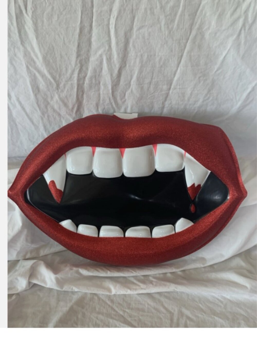 Large Vintage Vacuform Vampire Mouth Hanging Halloween Decoration (AMSCAN)